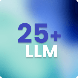 25+ LLMs Supported
